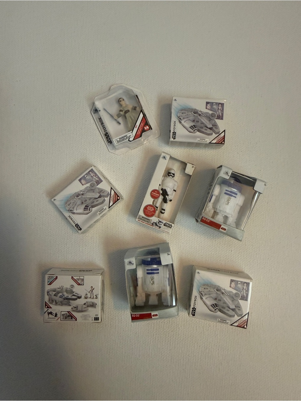 Star Wars White & Blue R2-D2 and White Stormtrooper Collectibles MINI BRANDS